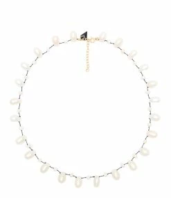 MON PRECIEUX GEM Collier Goutte Perle Naturelle D'Eau Douce Bleu