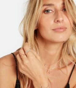 NAVA JOAILLERIE Bague Cheyenne Losange Double Diamants Or Rose -COLLIERS Shop navab look20221205 291