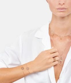 NAVA JOAILLERIE Collier Cheyenne Mini-Ovale Diamants Or Rose -COLLIERS Shop navac look20200921 108