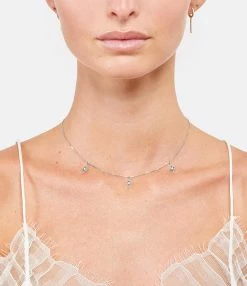 NAVA JOAILLERIE Collier Cheyenne Mini-Losange Diamants Or Rose -COLLIERS Shop navac look20221205 94 1