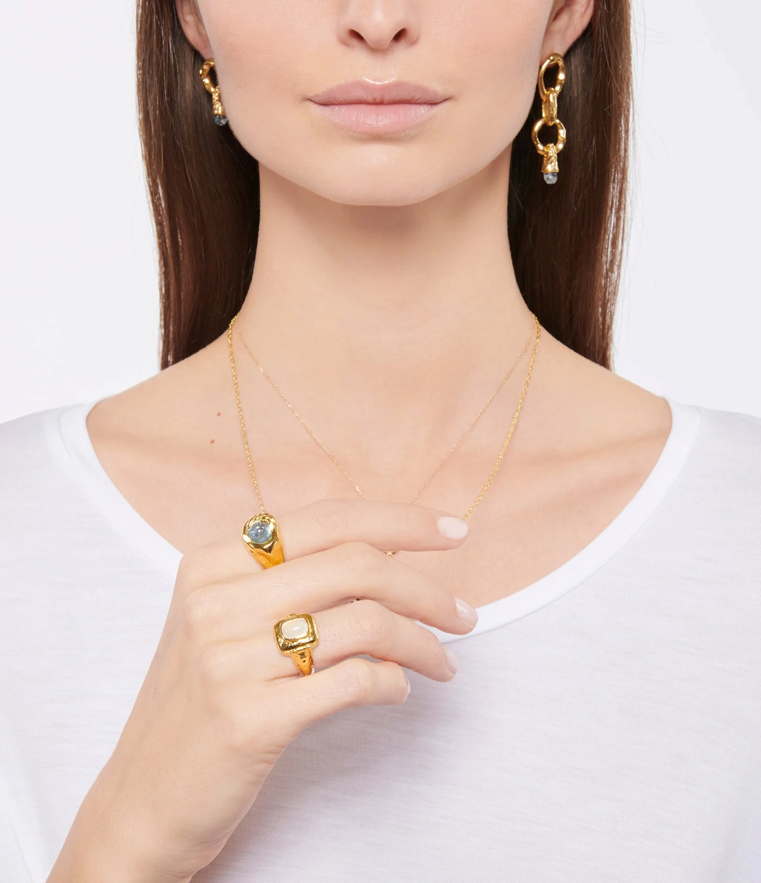 Pamela Love Bague Alexis Pierre De Lune Argent Doré 3 Pamela Love Bague Alexis Pierre De Lune Argent Doré – Image 3