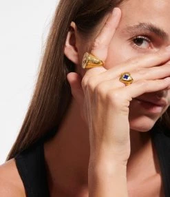 Pamela Love Bague Paloma Jaspe Doré 5 Pamela Love Bague Paloma Jaspe Doré -COLLIERS Shop pamel look20220805 147