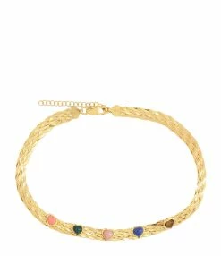 Pamela Love Collier Stefania Pierres Argent Doré