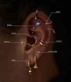 Pamela Love Mini Créole Snake Diamants Or Jaune (vendue à L'unité) -COLLIERS Shop pamela love earguide 600x600 3