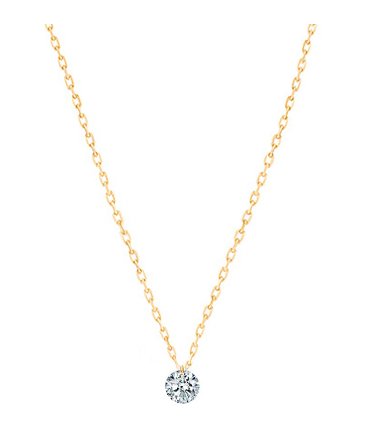 LA BRUNE & LA BLONDE Collier 360° Diamant Brillant 0,10 Or Jaune 1 LA BRUNE & LA BLONDE Collier 360° Diamant Brillant 0,10 Or Jaune