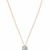 LA BRUNE & LA BLONDE Collier 360° Diamant Brillant 0,20 Or Rose