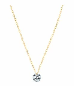 LA BRUNE & LA BLONDE Collier 360° Diamant Brillant 0,20 Or Jaune