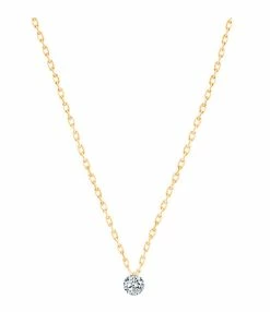 LA BRUNE & LA BLONDE Collier 360° Diamant Brillant 0,07 Or Jaune