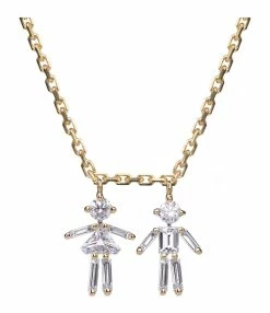 LITTLE ONES Collier Emblématique Fille Garçon Or Jaune Diamants