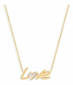 NAVA JOAILLERIE Collier Love O Diamants Or Jaune