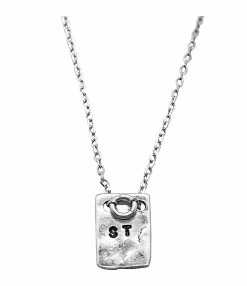 SERGE THORAVAL Sautoir Serment Fin Argent -COLLIERS Shop pendentif plaque serment 2 3 2048x2048