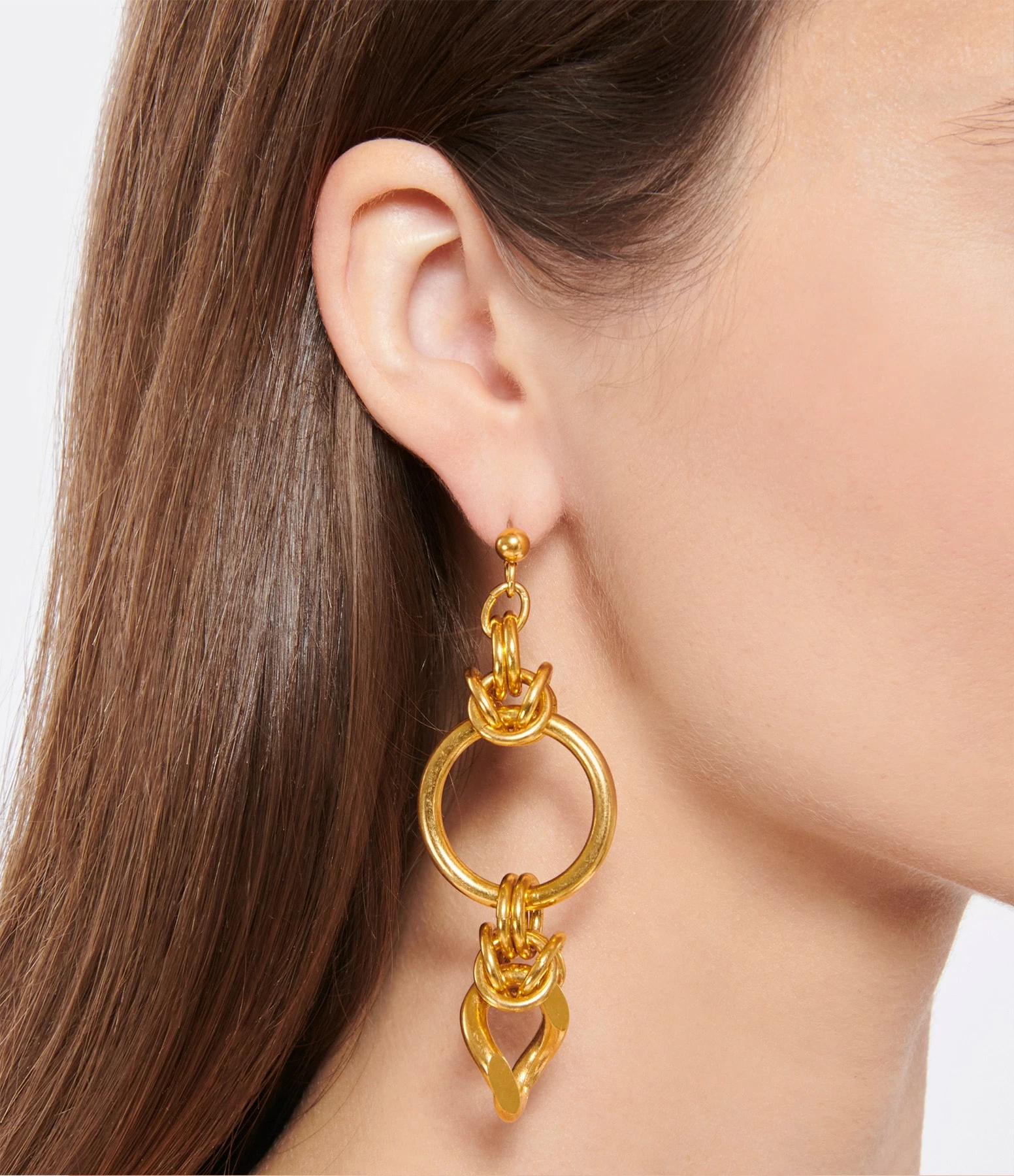 PERRINE TAVERNITI Boucles D'oreilles Asymétriques Pradier Doré 2 PERRINE TAVERNITI Boucles D'oreilles Asymétriques Pradier Doré – Image 2