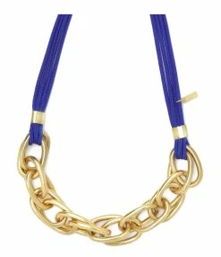 PERRINE TAVERNITI Sautoir Monceau Cordon Bleu Marine