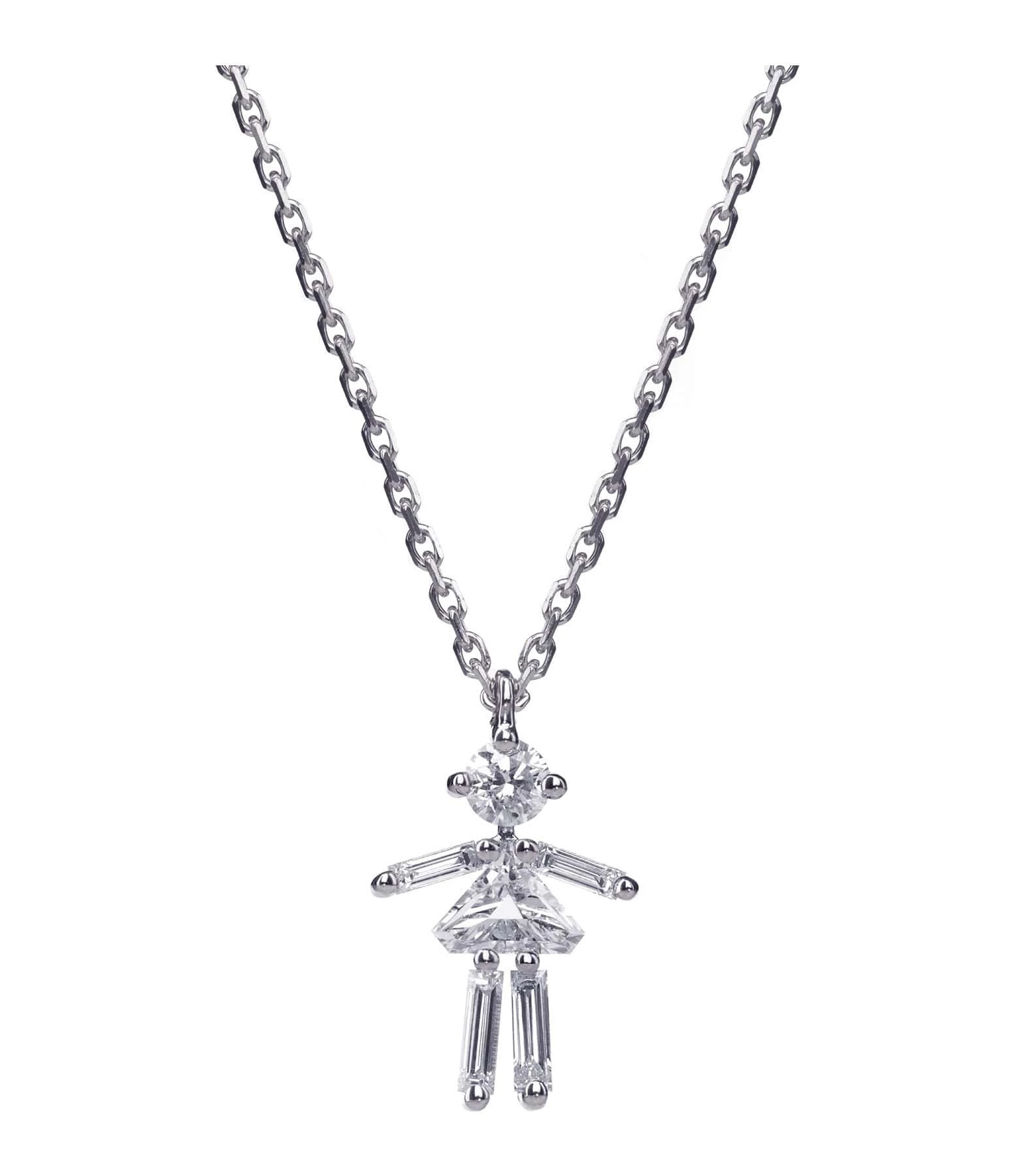 LITTLE ONES Collier Emblématique Fille Or Blanc Diamants 1 LITTLE ONES Collier Emblématique Fille Or Blanc Diamants