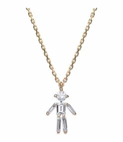 LITTLE ONES Collier Emblématique Garçon Or Jaune Diamants