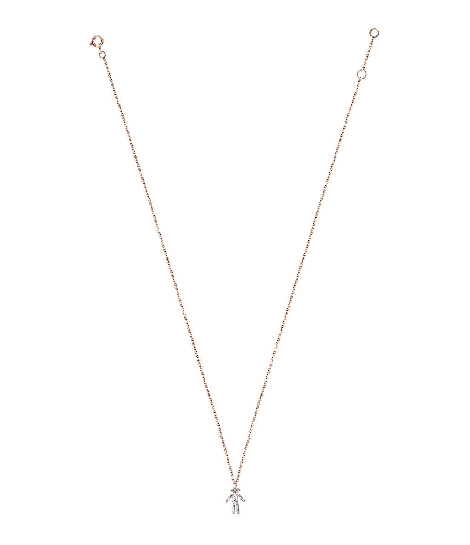 LITTLE ONES Collier Emblématique Garçon Or Rose Diamants 2 LITTLE ONES Collier Emblématique Garçon Or Rose Diamants – Image 2