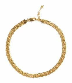 Pamela Love Collier Chevrons Épais Argent Doré