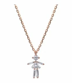 LITTLE ONES Collier Emblématique Mini Fille Or Rose Diamants