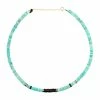 MON PRECIEUX GEM Collier Puka Amazonite Onyx