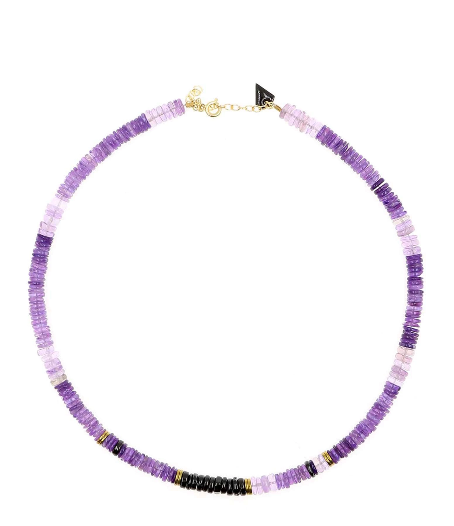 MON PRECIEUX GEM Collier Puka Améthyste Onyx 1 MON PRECIEUX GEM Collier Puka Améthyste Onyx