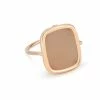 Ginette NY Bague Antique Pierre De Lune Or Rose