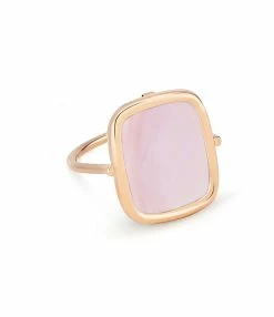 Ginette NY Bague Antique Nacre Rose Or Rose