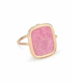 Ginette NY Bague Antique Rhodolite Or Rose