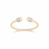 Ginette NY Bague Choker Single Or Rose Diamants
