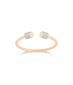 Ginette NY Bague Choker Single Or Rose Diamants