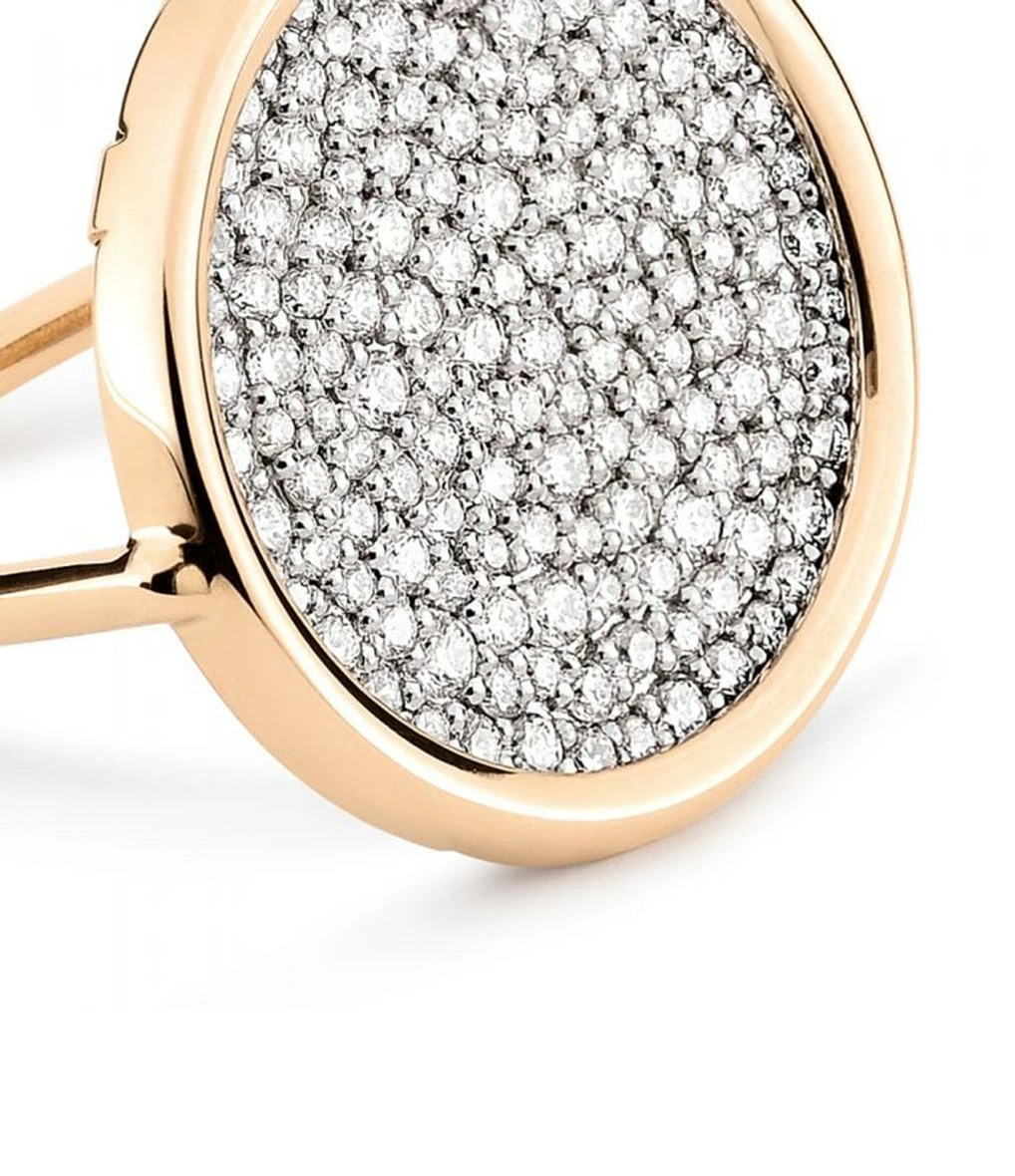 Ginette NY Bague Disc Or Rose Diamants 2 Ginette NY Bague Disc Or Rose Diamants – Image 2
