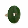 Ginette NY Bague Donut Large Jade Or Rose