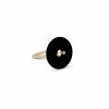 Ginette NY Bague Donut Onyx Or Rose