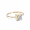 Ginette NY Bague Baguette Ever Baby Or Rose Diamants