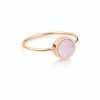 Ginette NY Bague Ever Mini Disc Or Rose Nacre Rose