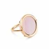 Ginette NY Bague Disc Or Rose Nacre Rose