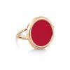 Ginette NY Bague Disc Or Rose Corail