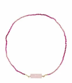 MON PRECIEUX GEM Collier Rolla Bolla Quartz Candies Rubis