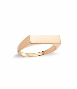 Ginette NY Bague Baguette Or Rose