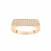 Ginette NY Bague Baguette Signet Diamant