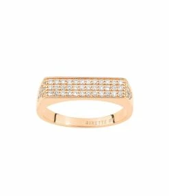 Ginette NY Bague Baguette Signet Diamant