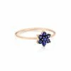 Ginette NY Bague Star Saphirs Or Rose