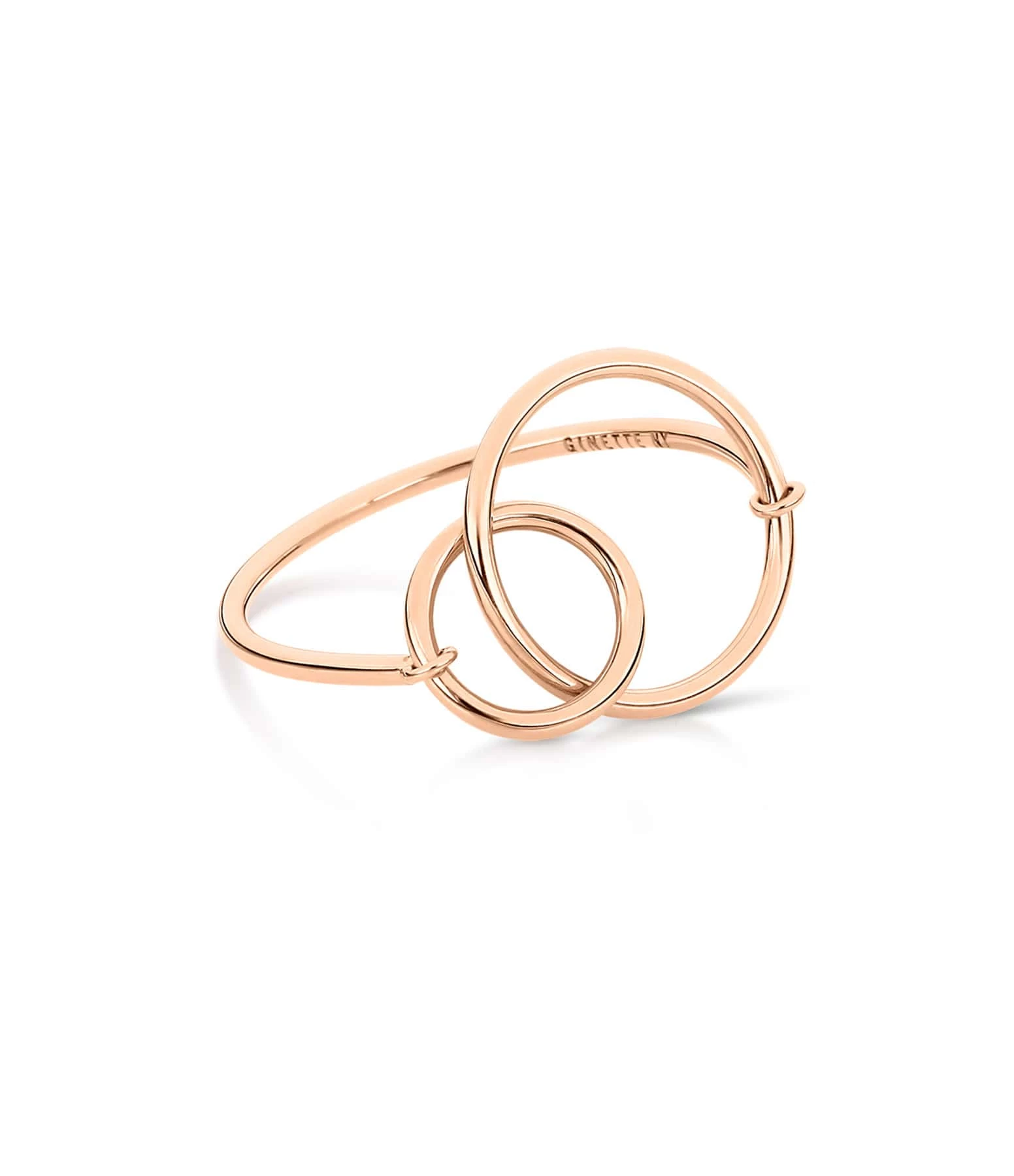 Ginette NY Bague Tiny Fusion Or Rose 1 Ginette NY Bague Tiny Fusion Or Rose