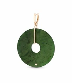 Ginette NY Boucle D'oreille Donut Jumbo Jade Or Rose (vendue à L'unité)