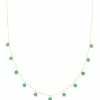 LA BRUNE & LA BLONDE Collier Polka Onyx Vert Or Jaune