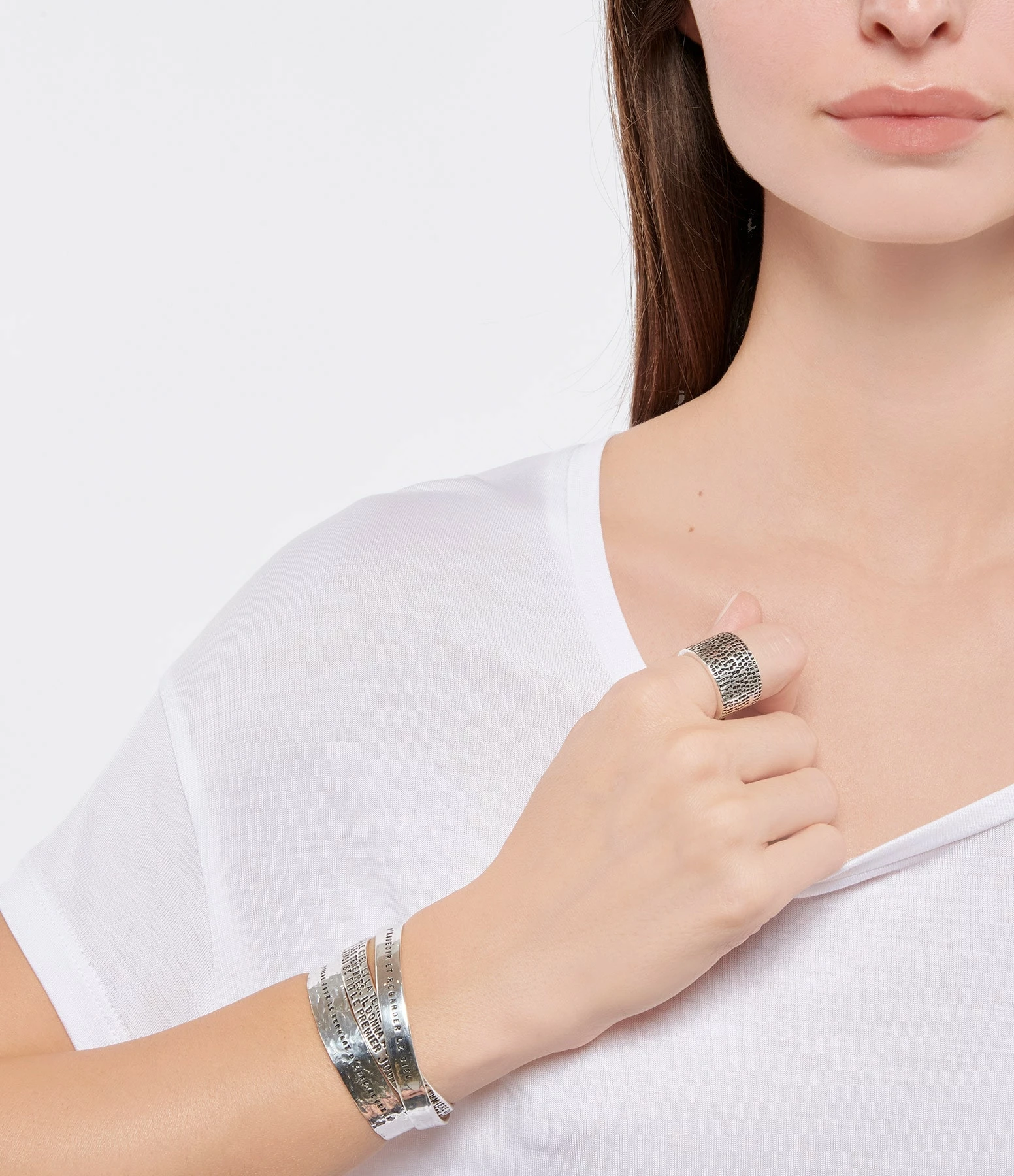 SERGE THORAVAL Bague Edmond Rostand Vers Argent 3 SERGE THORAVAL Bague Edmond Rostand Vers Argent – Image 3