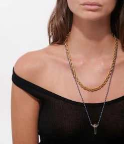 SHAKER JEWELS Collier Torsade Argent Doré -COLLIERS Shop shake look20220624 142