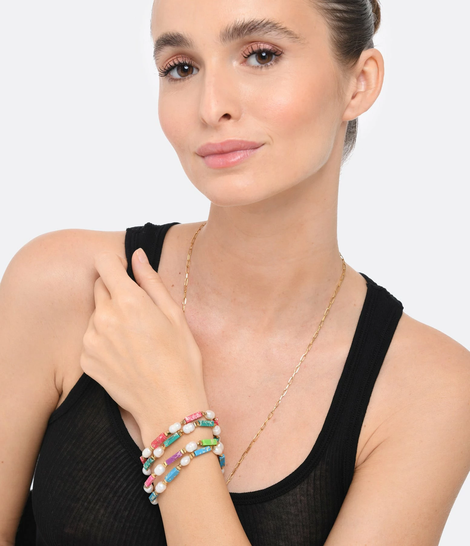 SHAKER JEWELS Bracelet Kami Vert Doré 2 SHAKER JEWELS Bracelet Kami Vert Doré – Image 2