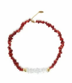 SHAKER JEWELS Collier Stones Corail Quartz