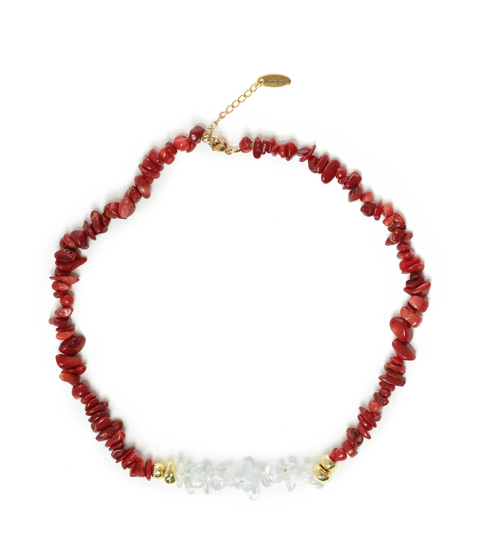 SHAKER JEWELS Collier Stones Corail Quartz 1 SHAKER JEWELS Collier Stones Corail Quartz