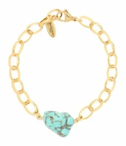SHAKER JEWELS Bracelet Duna Turquoise Doré